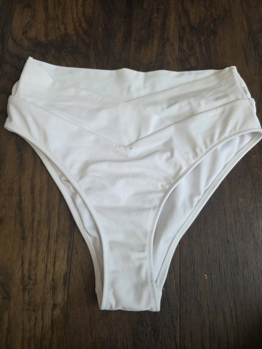 PINK Victoria's Secret White High-Waist Bikini Bottoms